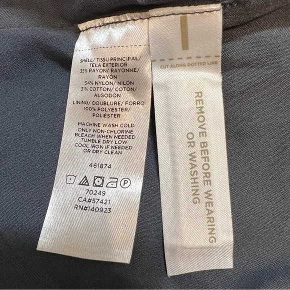 NWT Loft Navy Blue Floral Lace Ruffle Mini Flutter Sleeve Cocktail Dress 10P - Picture 12 of 15